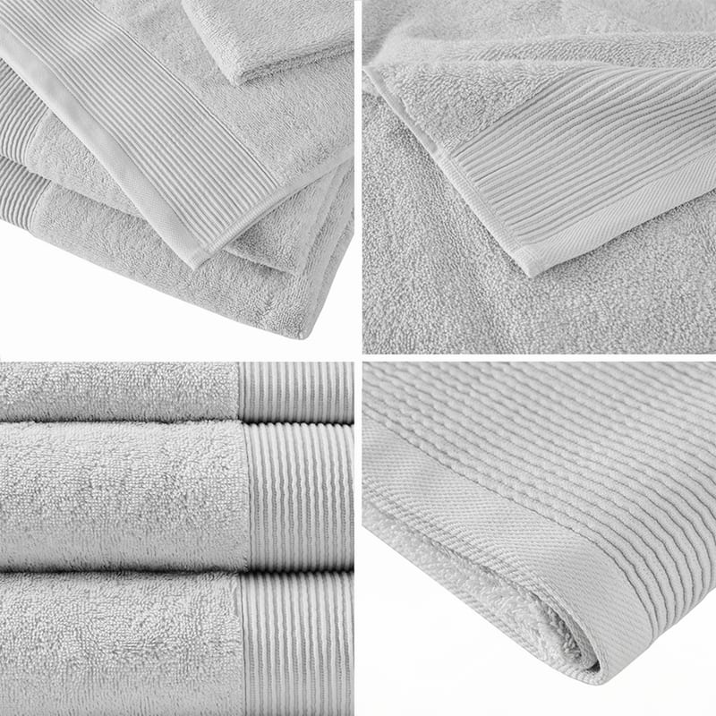 Cotton Tencel Blend Antimicrobial 6 Piece Towel Set