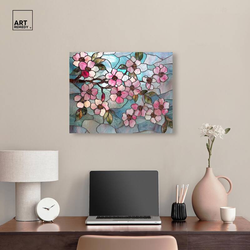 Shimmering Spring Blossoms II Canvas by Art Remedy, Gallery Wrapped