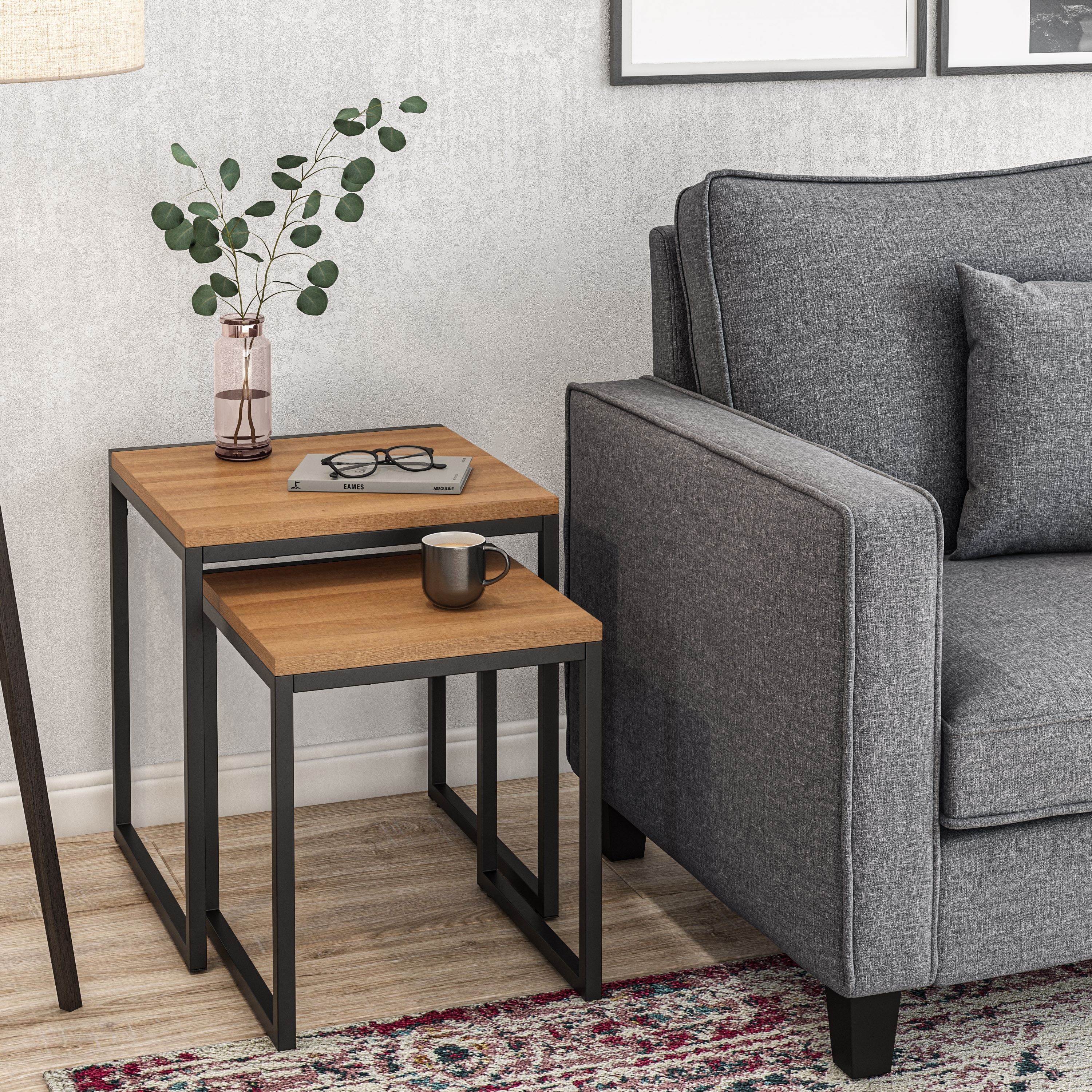 Square nesting shop coffee table