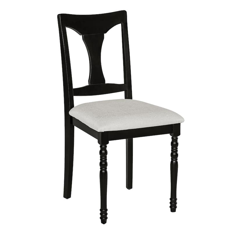 Upholstered Dining Chairs Set Of 6,Farmhouse Armless Kitchen Chairs With Solid Wood Legs
