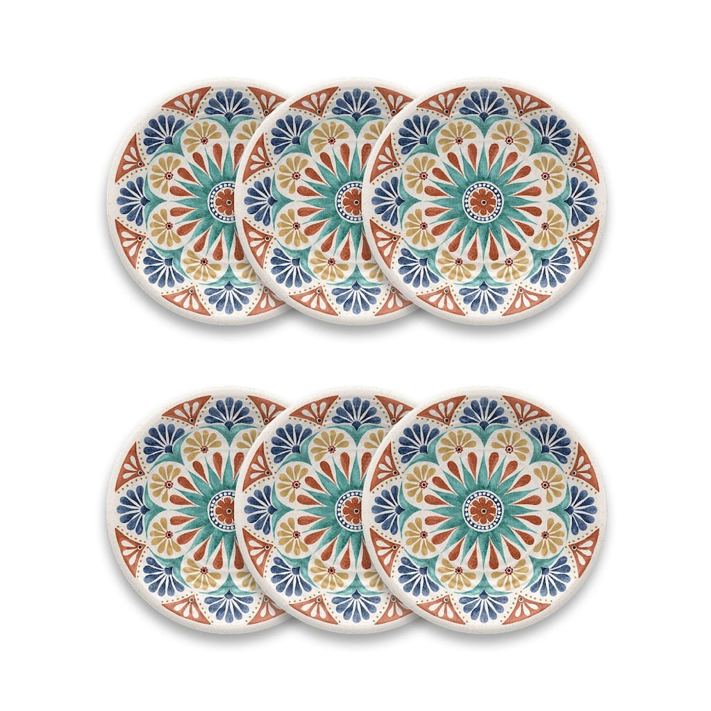 Abode Homewares Desert Rio Planta Salad Plate - Multicolor - 8.5" - Set of 6