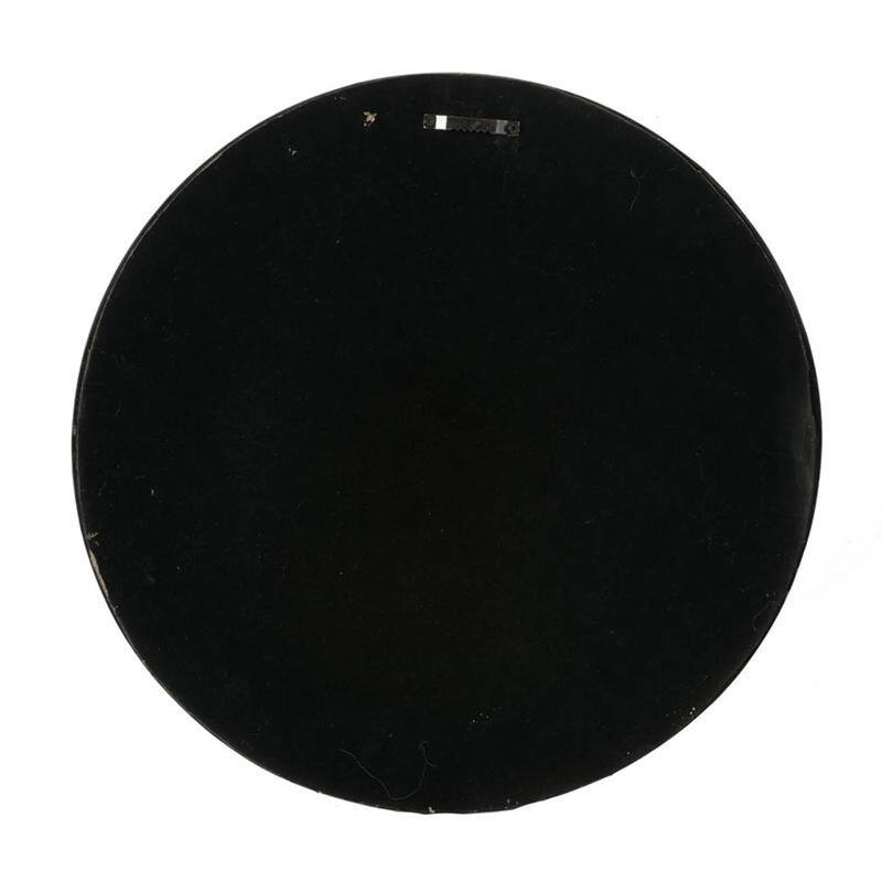 HomeRoots 24" Dark Brown Distressed Wood Round Framed Accent Mirror - 23.6' X '23.6' X '0.8