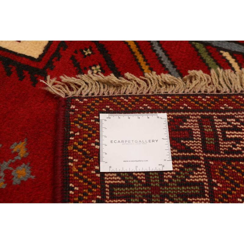 ECARPETGALLERY Hand-knotted Melis Red Wool Rug - 3'11 x 6'5