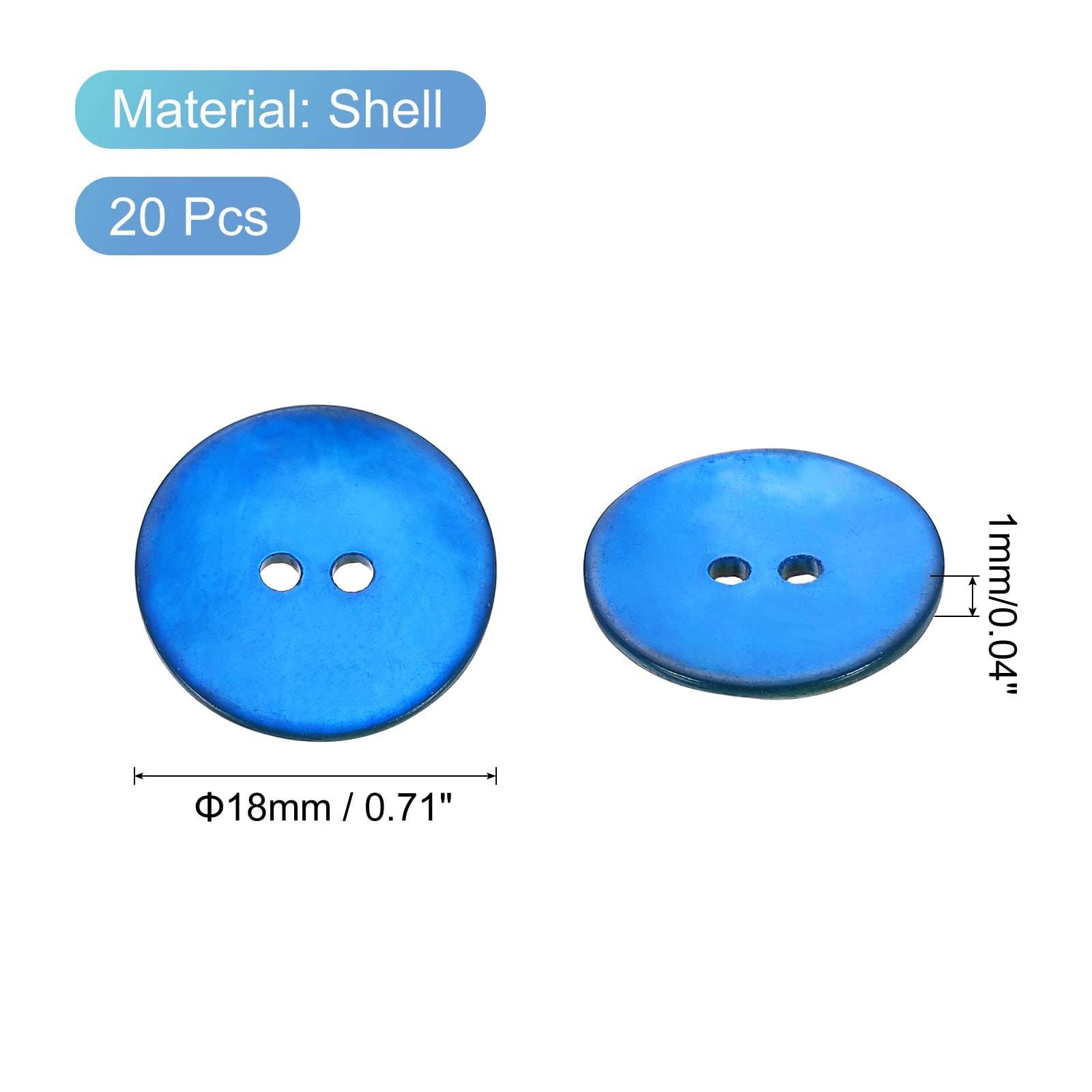 Natural Shell Buttons, Mother of Pearl Blazer Buttons Sewing Craft Shell Discs