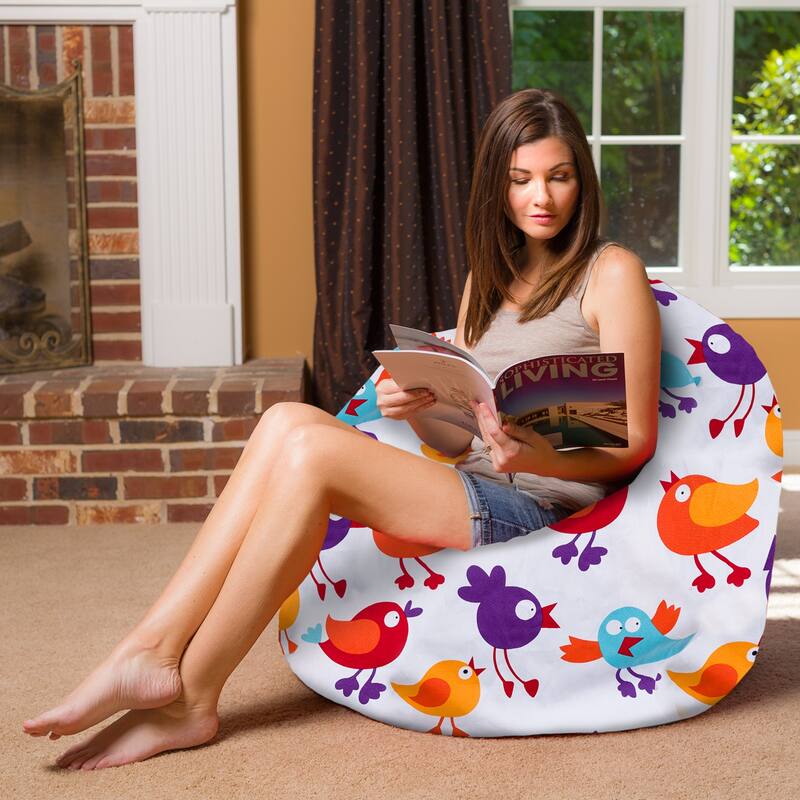 Kids Bean Bag Chair, Big Comfy Chair - Machine Washable Cover