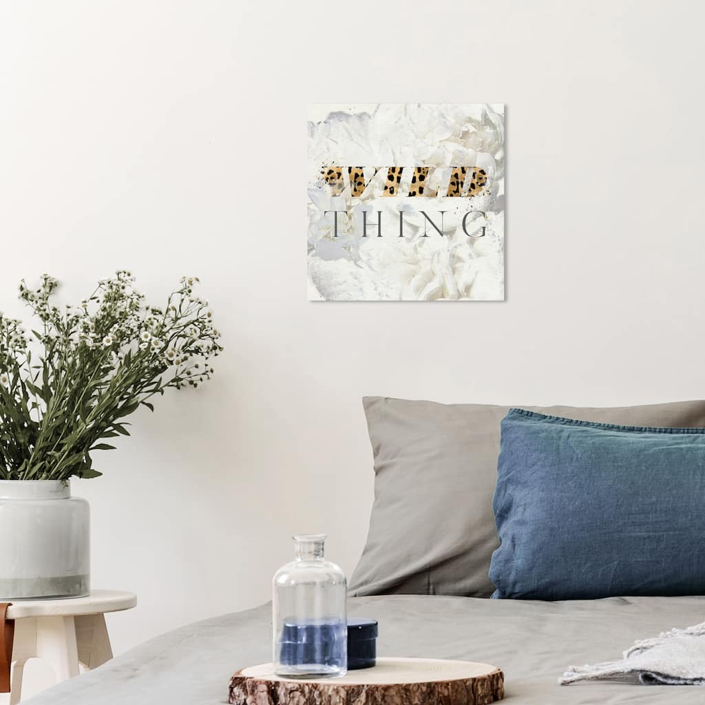 Wynwood Studio Canvas Animals Wild Thing White and Modern & Contemporary Wall Art Canvas Print