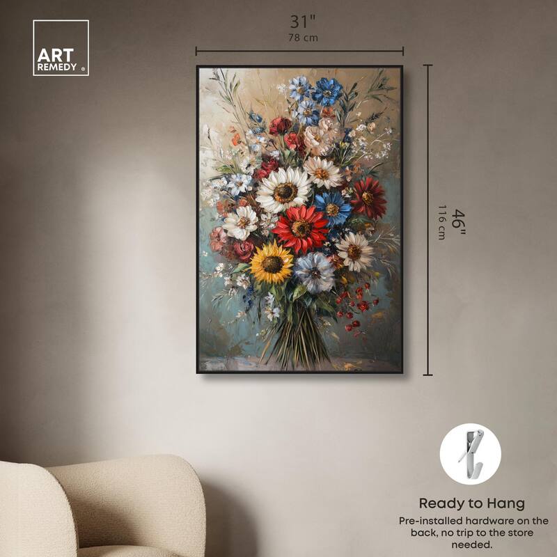 Symphony of Flowers I Canvas by Art Remedy