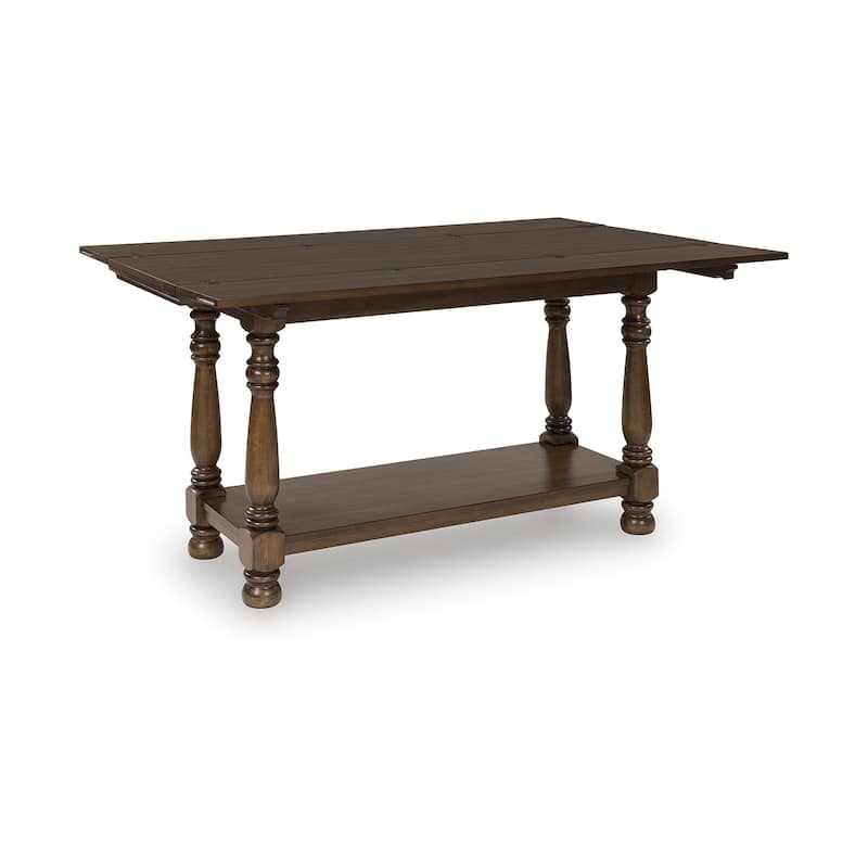 Signature Design by Ashley Sturlayne Brown Flip Top Sofa Table - 60" W x 19" D x 30" H