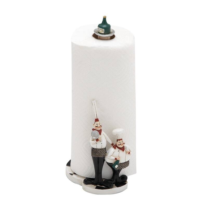 Polystone Chef Paper Towel Holder - White - Roche River Decor - White
