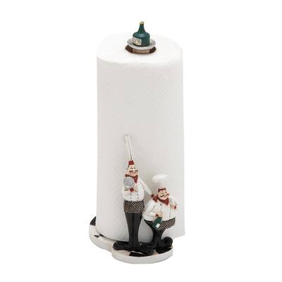 Polystone Chef Paper Towel Holder - White - Roche River Decor