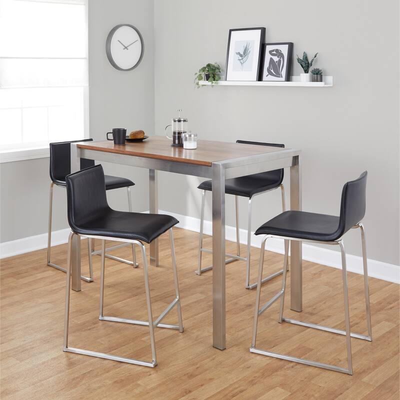 Strick & Bolton Forrest Mara Upholstered 5-Piece Counter Height Dining Set