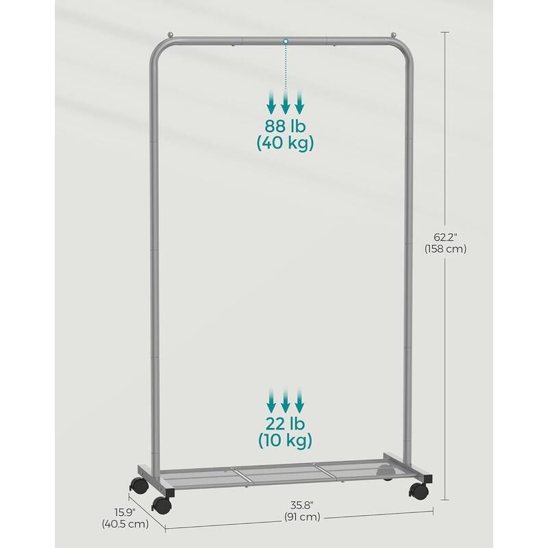 Clothes Rack with Wheels - 15.9*35.8*62.2inch