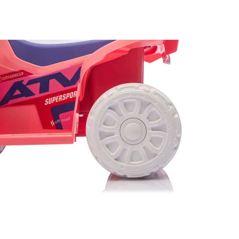 Off-Road Toy Car Battery Powered Electric Car White Pink Electric Vehicle Ride On ATV with Ergonomic Seat