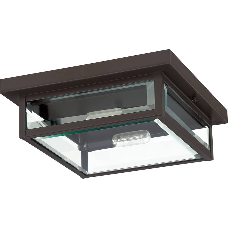Quoizel Westover Clear Glass 2-light Outdoor Flushmount
