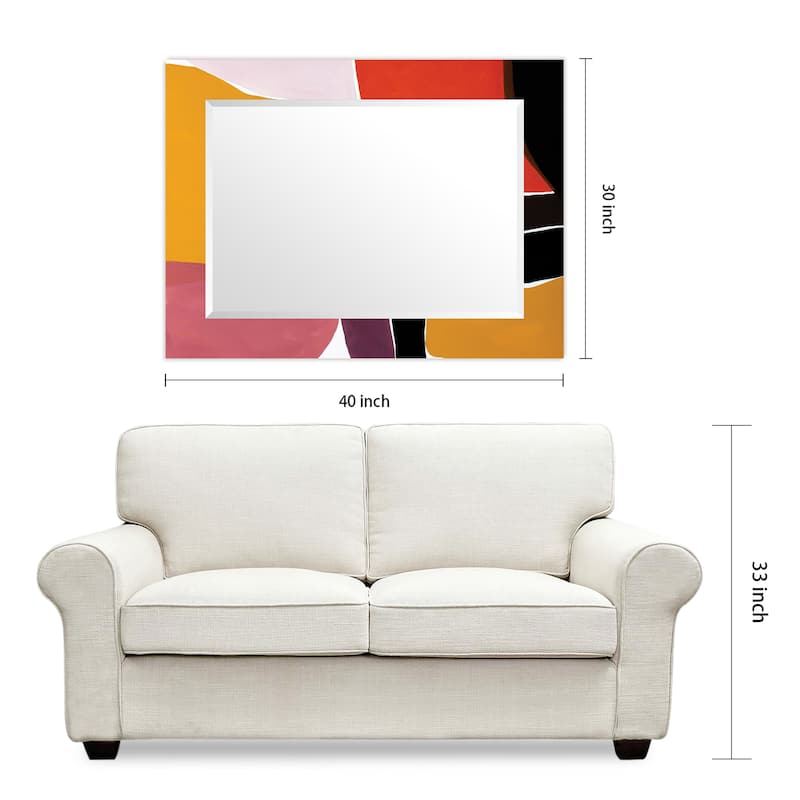 Abstract Rectangular Beveled Wall Mirror, Leaner,Large Mirror, Bathroom Mirror,Cheval Mirror,Ready to Hang
