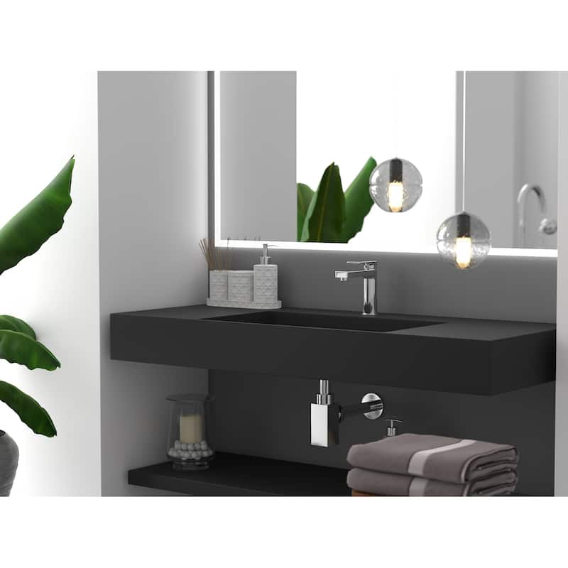 Juniper Stone Solid Surface Wall-mounted Vessel Sink