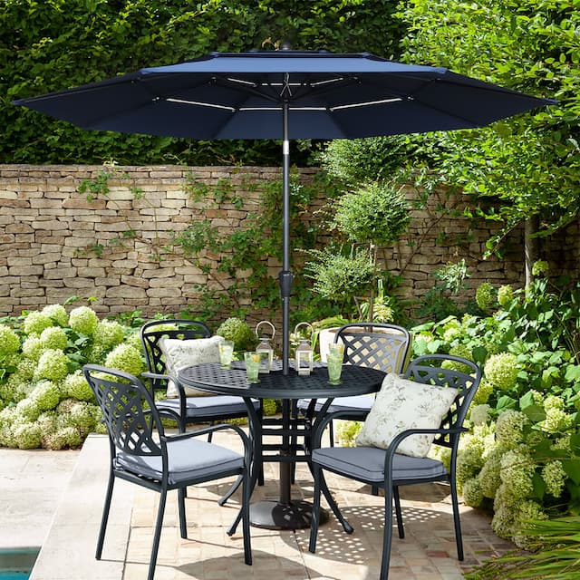 10ft Patio Umbrella with Double Air Vent - Navy