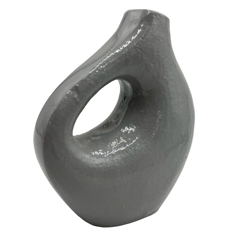 7.5 Inch Tall Decorative Handmade Aluminum Jug Flower Vase