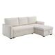 Morden Fort Velvet Reversible Sleeper Sectional Sofa L-Shape with big Storage