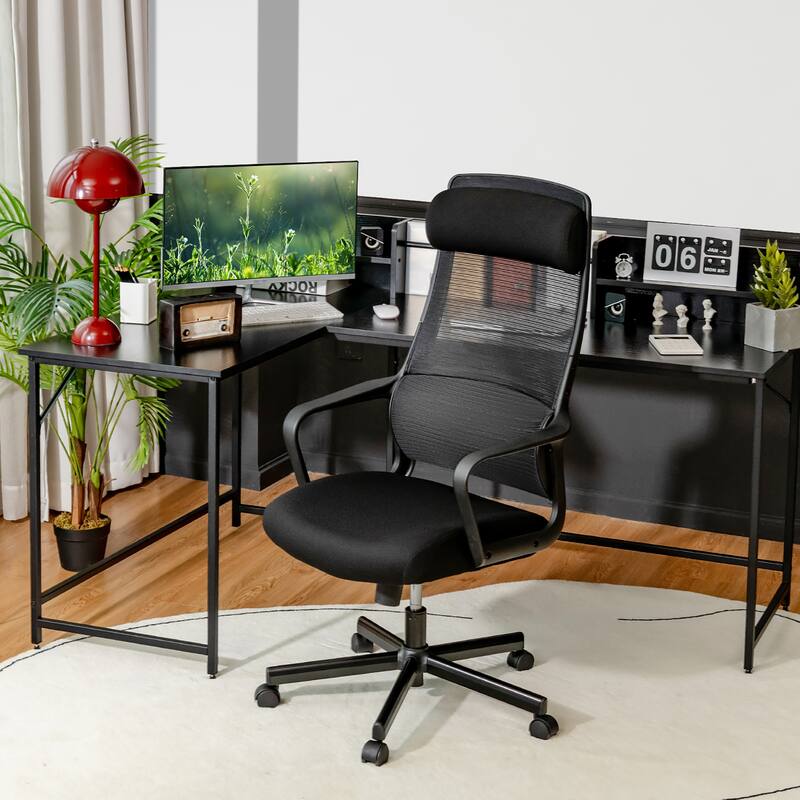 Costway Adjustable Mesh Office Task Chair Heating Lumbar Support - See Details