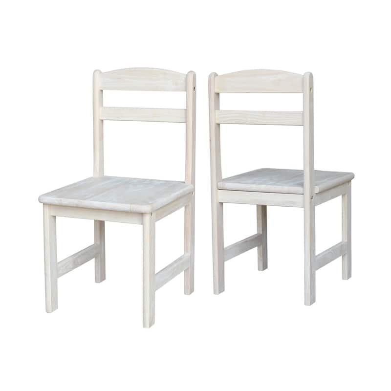 Unfinished Parawood Juvenile Chair (Set of 2)