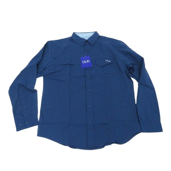 navy blue fishing shirt