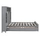 preview thumbnail 11 of 52, Full Size Wooden Bed with All-in-One Cabinet, Shelf, Sockets & Twin Trundle - Stylish and Functional in Grey