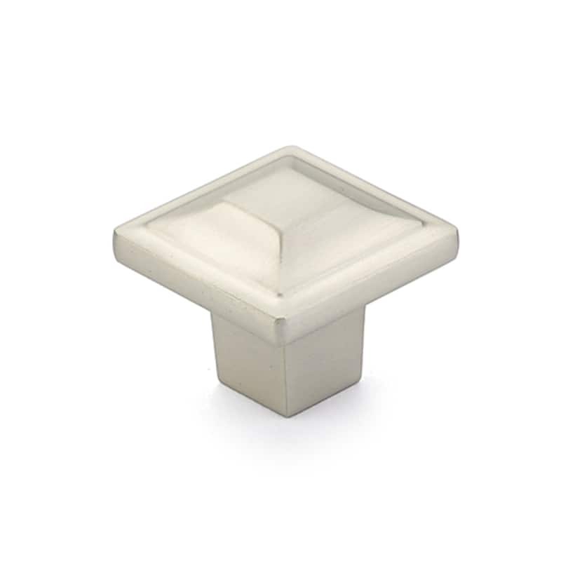 Schaub and Company Menlo Park 1-1/4 Inch Square Pyramid Cabinet Knob - Satin Nickel