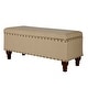 preview thumbnail 31 of 48, Copper Grove Muscari Upholstered Storage Bench with Nailhead Trim