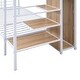 preview thumbnail 8 of 40, Metal Bunk Bed Frame with Lateral Storage Ladder & Wardrobe, Safety Guard Rails, Heavy-Duty Steel Frame Bunk Bed