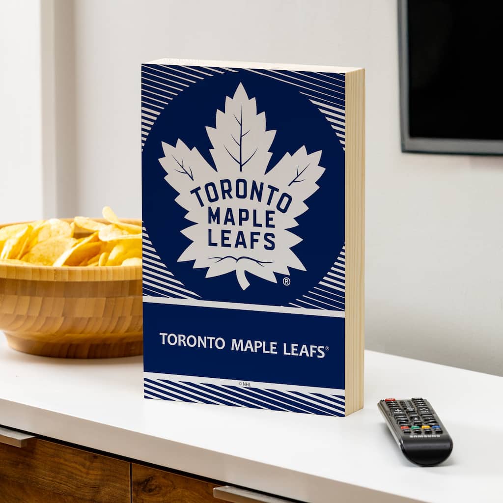 Toronto Maple Leafs Wooden Tabletop Mantel Shelf Sign
