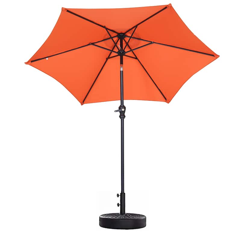 Ainfox 7.5ft Patio Umbrella with Base Outdoor Umbrella