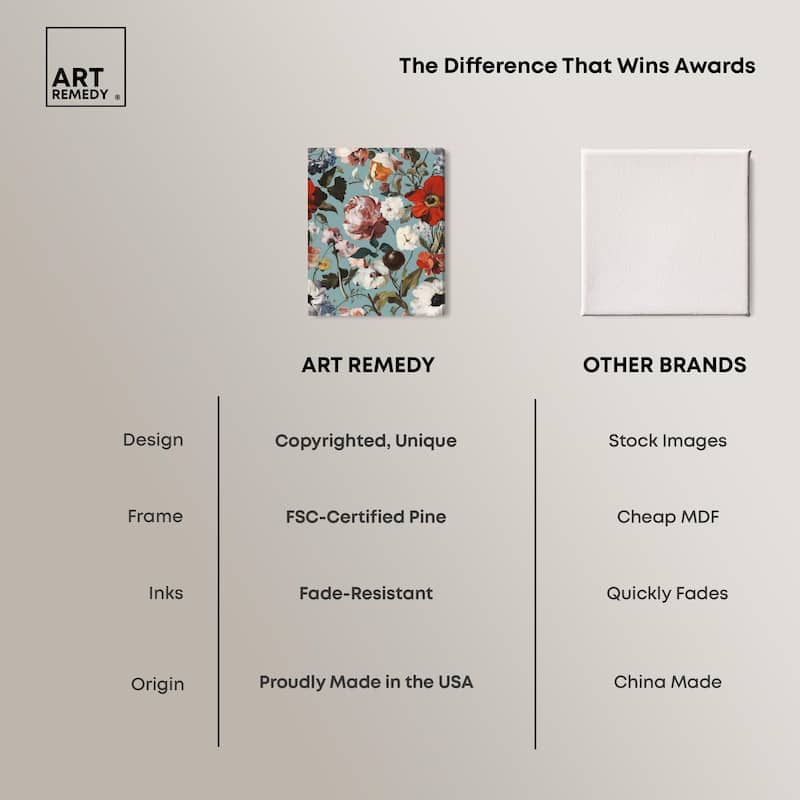 Floral Tapestry I Canvas by Art Remedy, Gallery Wrapped