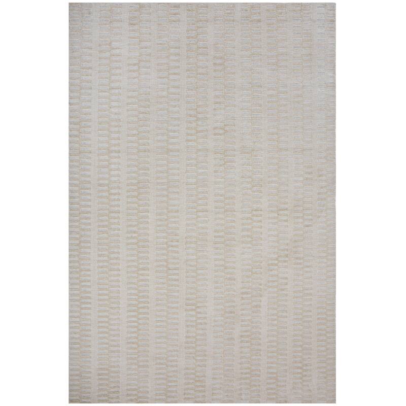 Alora Decor Pure Hand Loomed High/Low Geometric Rug - 9' x 12' - Beige