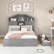 preview thumbnail 13 of 18, Full Size Platform Bed with 2 Drawers & Storage Headboard, House-Shaped Bedframe for Kids' Bedroom, No Spring Needed Required