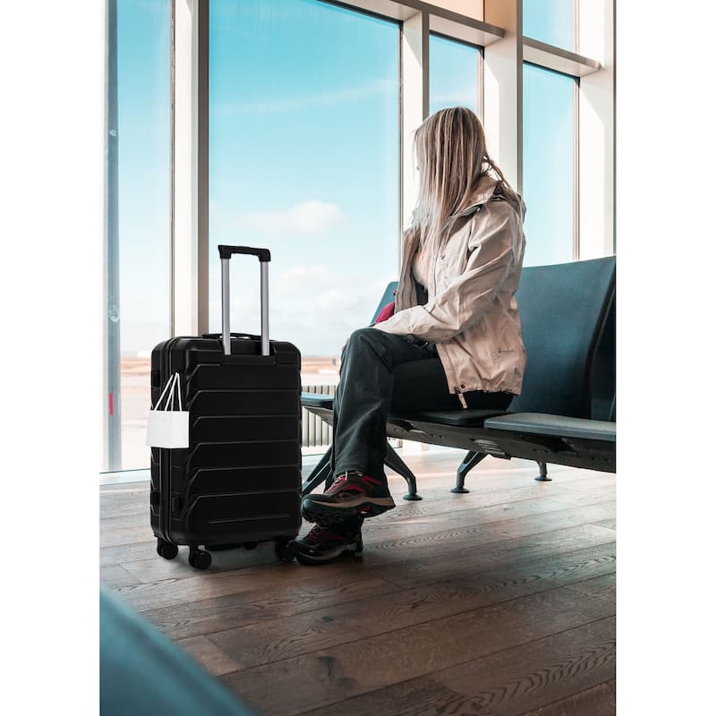 Luggage Set 3 Piece Suitcase Sets with Spinner Wheel, ABS Hardside Expandable Travel Laggage with TSA Lock