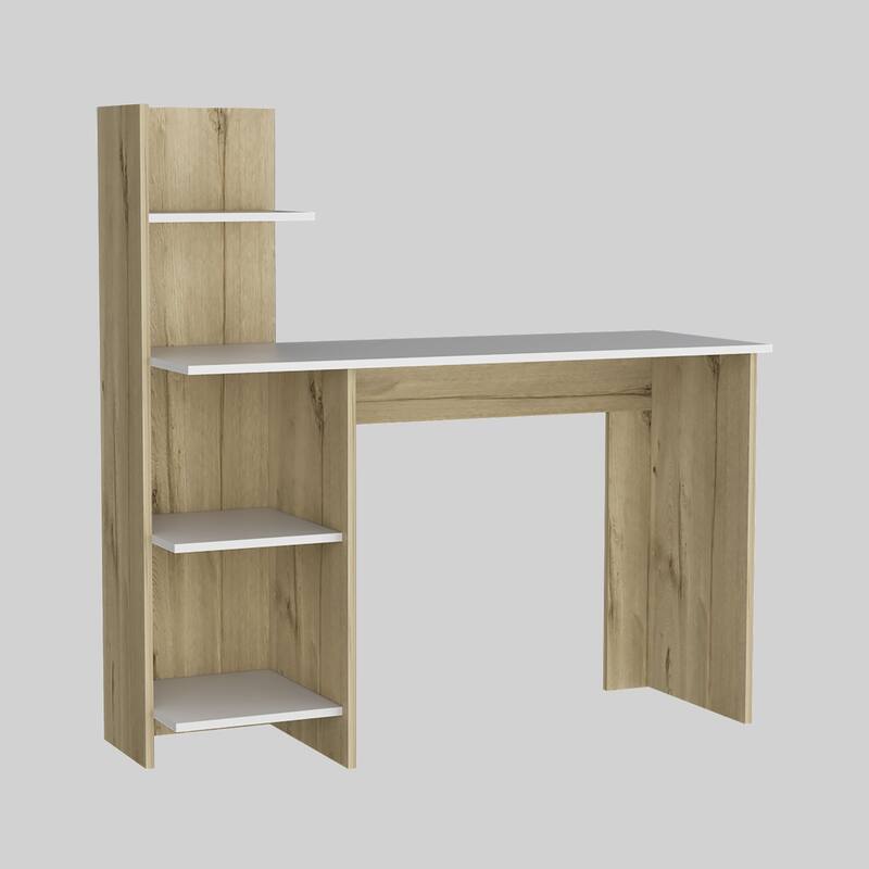 47-Inch Computer Desk with Open Shelves for Home Office Use - Multicolor