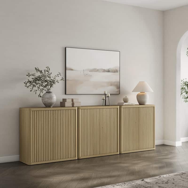 3 Multifunctional and Practical Rounded-Corner Side Cabinets