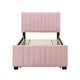 preview thumbnail 6 of 11, Luxurious Velvet Upholstered Platform Bed with Twin Trundle for Ultimate Comfort