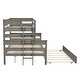 preview thumbnail 15 of 34, Twin Over Full Bunk Bed with Twin Trundle, Solid Wood Bunk Bed Frame with Ladder and Guardrail, Can Be Separated into 3 Beds