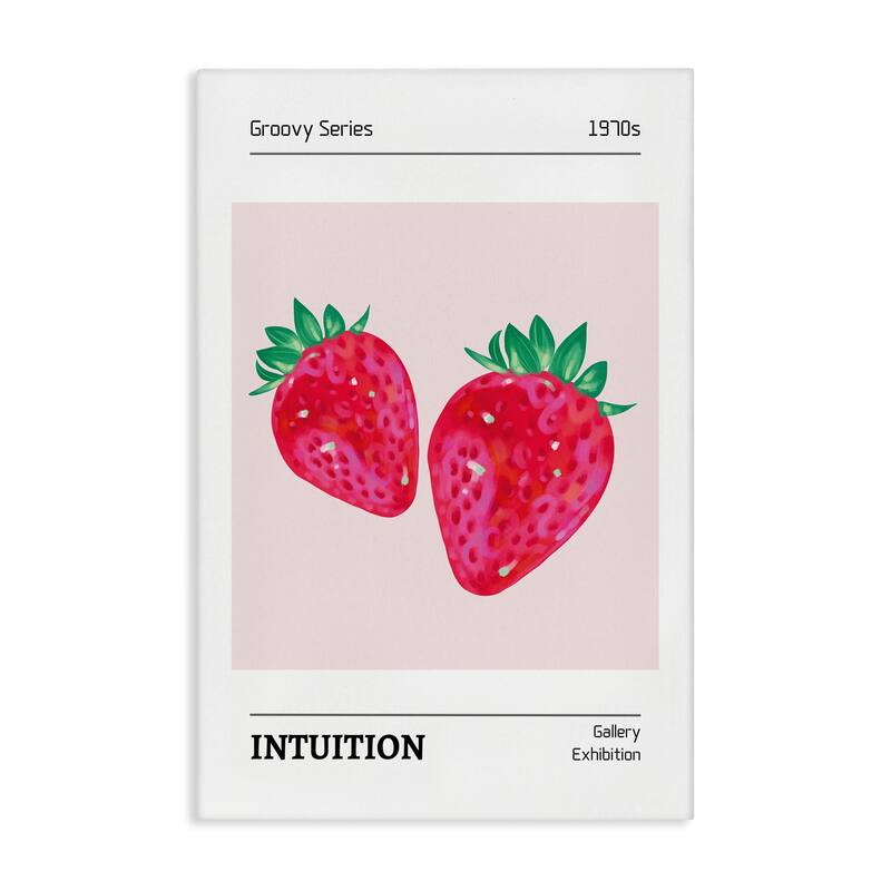 Stupell Intuition Phrase Strawberries Canvas Wall Art Design By LSR Design Studio - 20 x 30