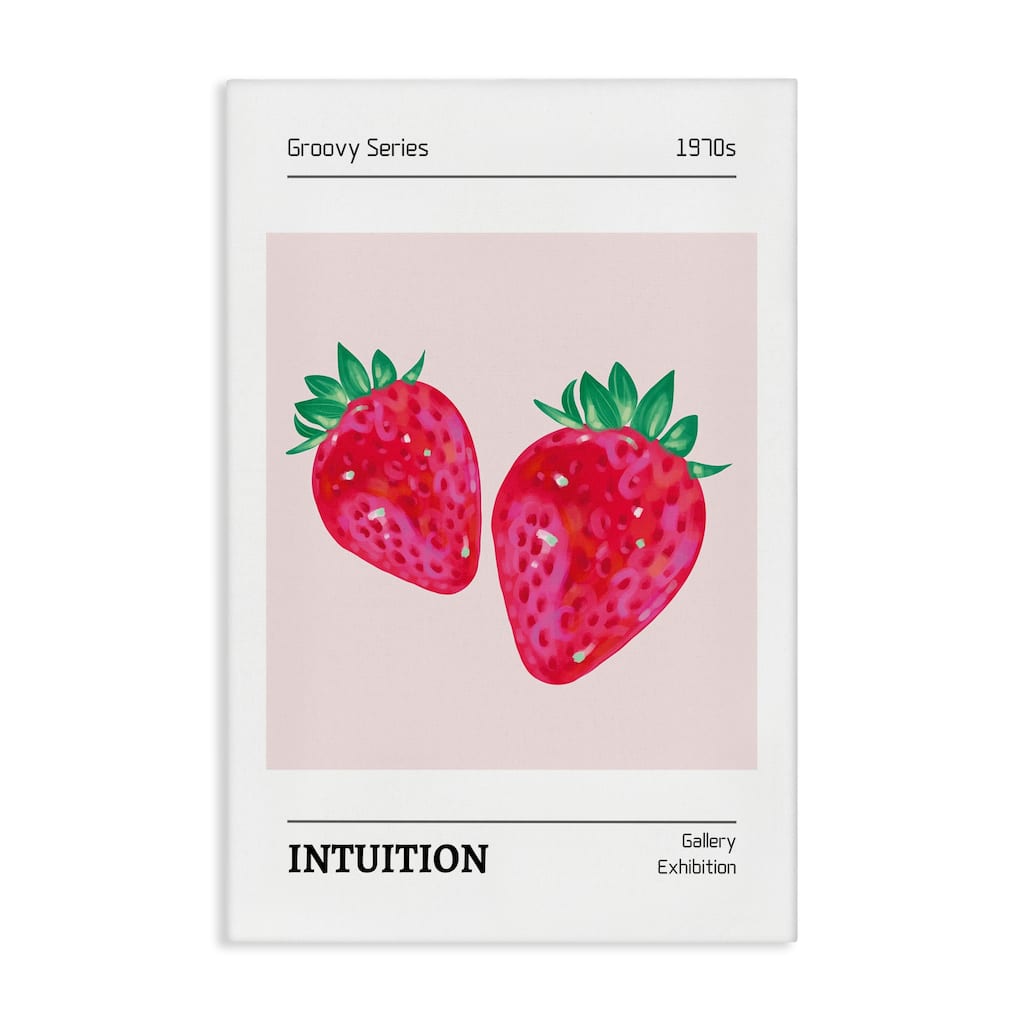 Stupell Intuition Phrase Strawberries Canvas Wall Art Design By LSR Design Studio