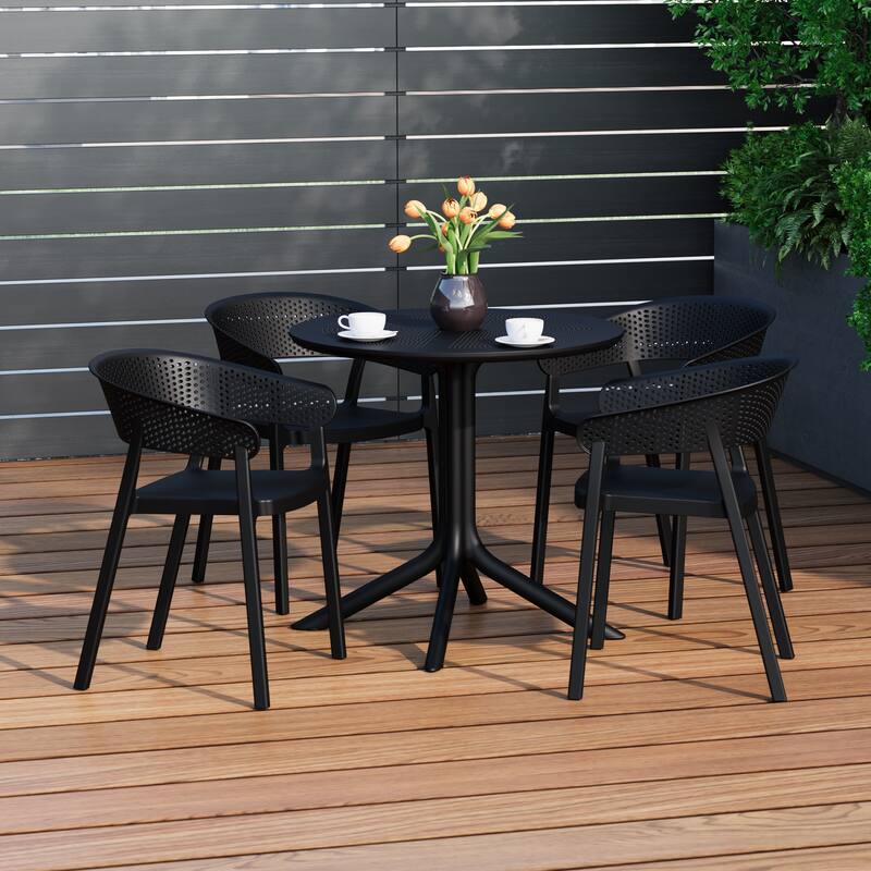 Frond and Form 4-Person Outdoor Round Dining Set
