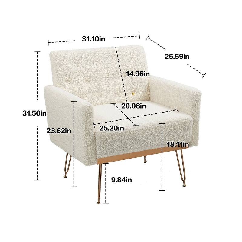 Modern Upholstered Velvet Accent Chair