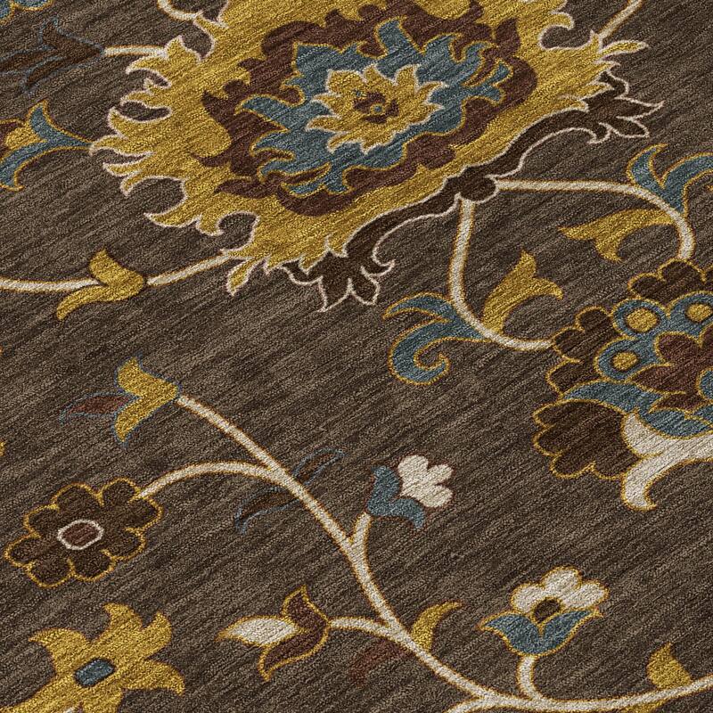 Machine Washable Indoor/ Outdoor Traditional Luna Chantille Rug