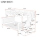 preview thumbnail 6 of 34, Twin Over Full Bunk Bed with Storage Stairs, Full-Length Guardrail