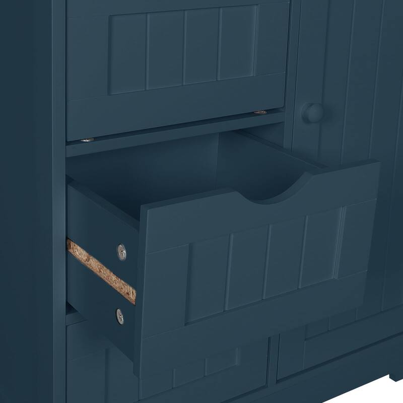 VEIKOUS 4 Drawers Bathroom Storage Cabinet and Cupboard Shelves