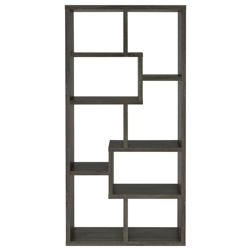Theo 71-inch 8-compartment Wood Bookshelf