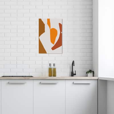 Wynwood Studio Canvas Abstract Coconut Peels Brown and Modern & Contemporary Wall Art Canvas Print