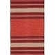 preview thumbnail 5 of 19, SAFAVIEH Handmade Montauk Caragh Stripe Cotton Flatweave Rug 2'6" x 4' - Red/Ivory - Rectangle